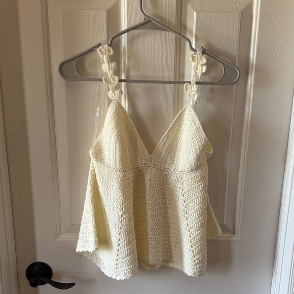 everyday chic Tops - Chic Cream Crochet Camisole